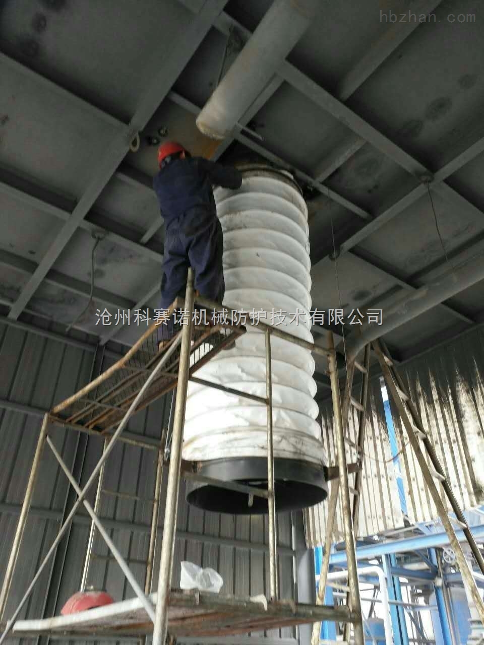 电厂储灰库升级改造干灰散装机收尘下料伸缩节