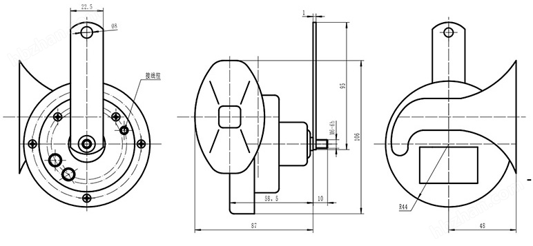 防爆喇叭外形尺寸圖