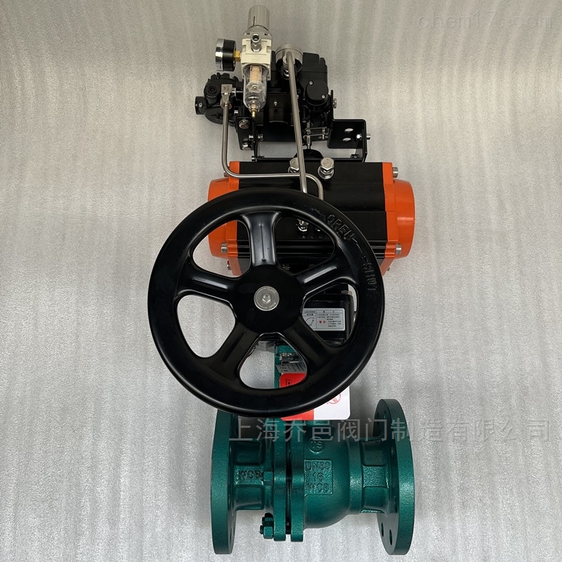 气动V型衬PFA切断球阀